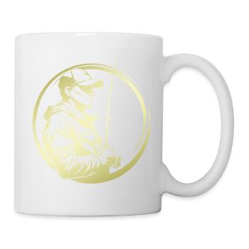 Fishing Silhouette Fisherman - Mug - white - Right