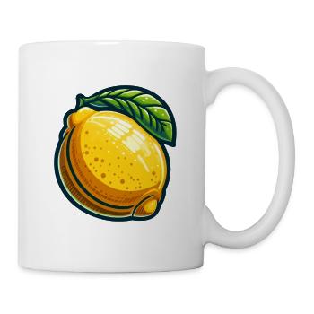 Citron Cartoon Éclat Jaune - Mug blanc - blanc - Droite