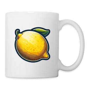 Citron Bold Cartoon Illustration - Mug blanc - blanc - Droite