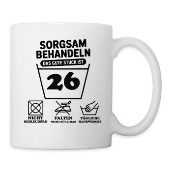 26th birthday – treat with care - Mug - white - Right