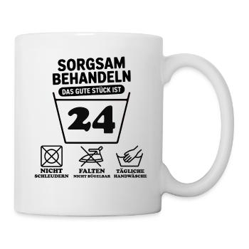24th birthday – treat with care funny things - Mug - white - Right