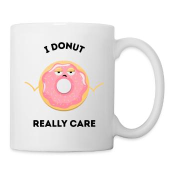 Funny Donut Pun – I Donut Really Care - Mug - white - Right