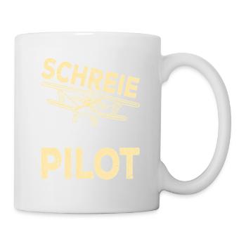 I'm Not Screaming, I'm a Pilot – Funny Flying - Mug - white - Right