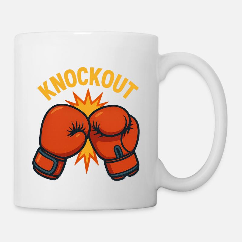 Knockout – Boxing Glove Comic - Mug - white