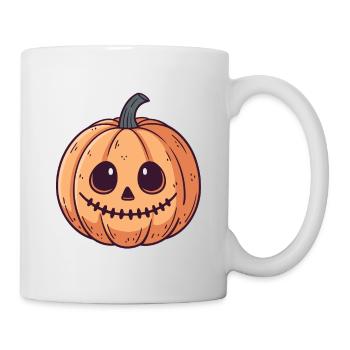 Pumpkin Skull Cartoon - Mug - white - Right