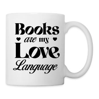 Le livre est mon langage d’amour - Mug blanc - blanc - Droite