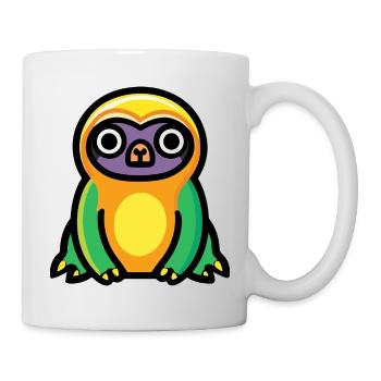 Paresseux Halloween Bande dessinée drôle - Mug blanc - blanc - Droite