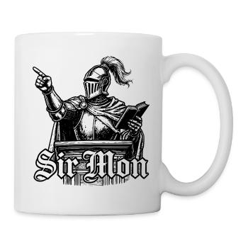 Sir Mon Knight Funny Renaissance Faire Men LARP - Tasse - Weiß - Rechts