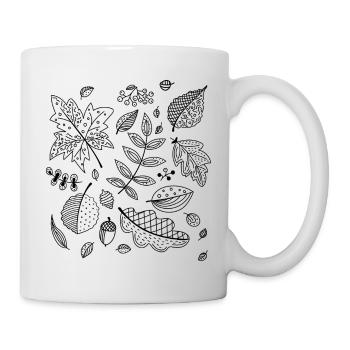 Herbstlaub - Tasse - Weiß - Rechts