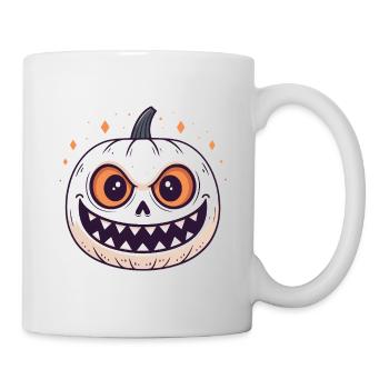 Citrouille sourire sinistre - Mug blanc - blanc - Droite