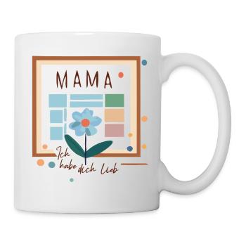 Mom Flower Greeting - Mug - white - Right