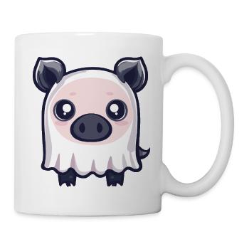Pig Halloween Ghost Boar - Mug - white - Right