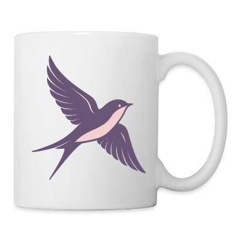 Pastel purple hummingbird slender wings - Mug - white - Right