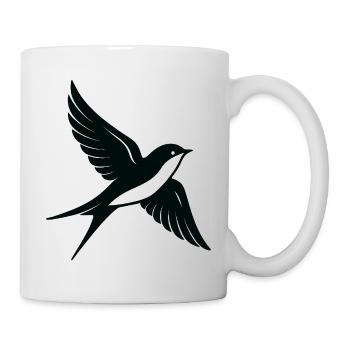 Purple Swallow in Minimalist Flight - Mug - white - Right