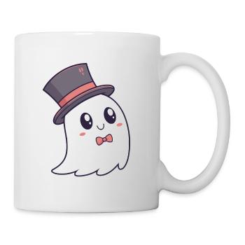 Fantôme chic chapeau et nœud papillon - Mug blanc - blanc - Droite