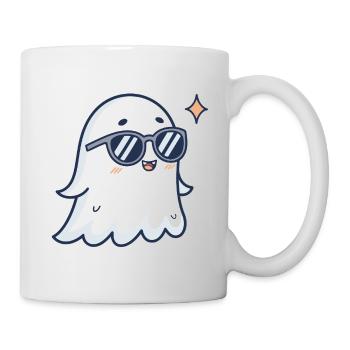 Fantôme chic aux lunettes - Mug blanc - blanc - Droite