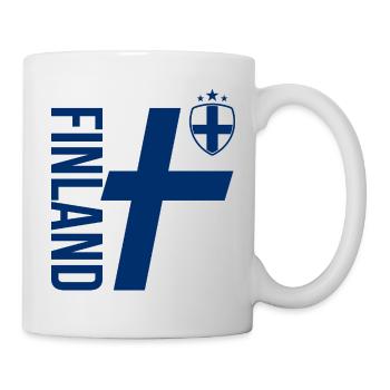 Finnland Strichzeichnungen | Sportlicher Casual-Style - Tasse - Weiß - Rechts