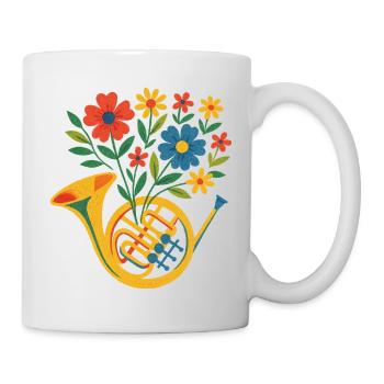 Floral Horn Bouquet - Mug - white - Right