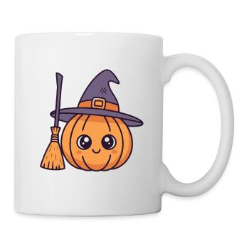 Citrouille sorcière kawaii - Mug blanc - blanc - Droite