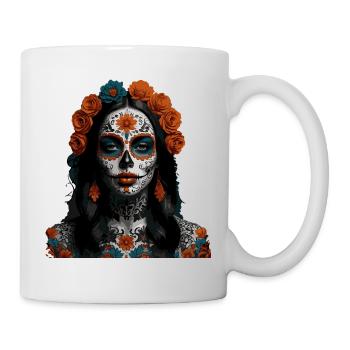 Sugar Skull Floral Queen - Mug - white - Right