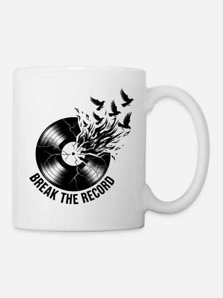 Break_the_Record - Mug blanc - blanc