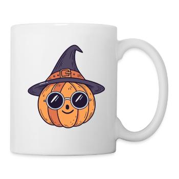 Kürbis Hexe Brille - Tasse - Weiß - Rechts