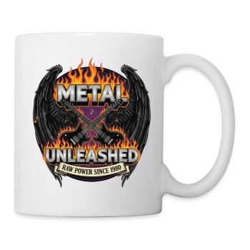 Metal Unleashed Feuernde Gitarren - Tasse - Weiß - Rechts