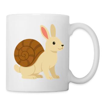 Lapin Escargot tout mignon - Mug blanc - blanc - Droite