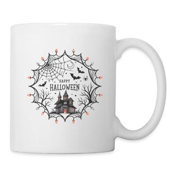 Halloween Spider Web Castle - Mug - white - Right