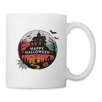 Halloween Round Haunted House - Mug - white - Right