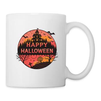 Halloween Castle Silhouette - Mug - white - Right
