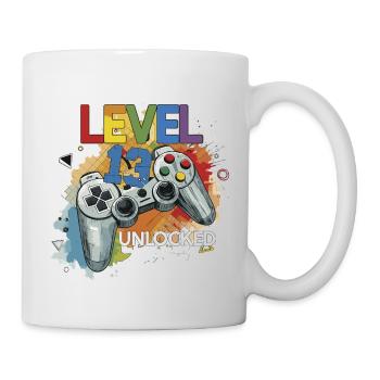 Niveau 13 Débloqué Controller Graffiti Naissance - Mug blanc - blanc - Droite