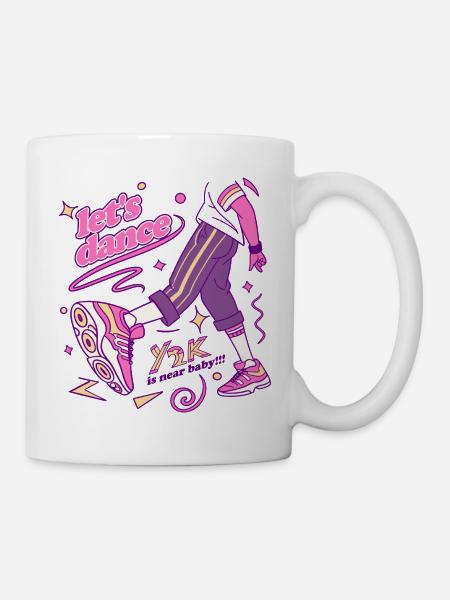 Y2K Dance Vibe Sneaker Kunst - Tasse - Weiß