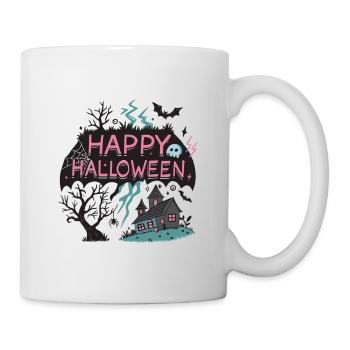 Halloween Neon Fantasie - Tasse - Weiß - Rechts