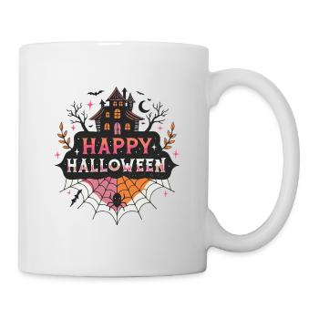 Halloween Haunted House & Spider - Mug - white - Right