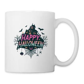 Frohes Halloween-Spukhaus - Tasse - Weiß - Rechts