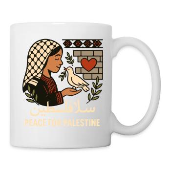 Frieden für Palästina - Tasse - Weiß - Rechts