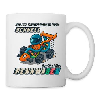 Racing Cars, Funny DNA Racing Wordplay - Mug - white - Right