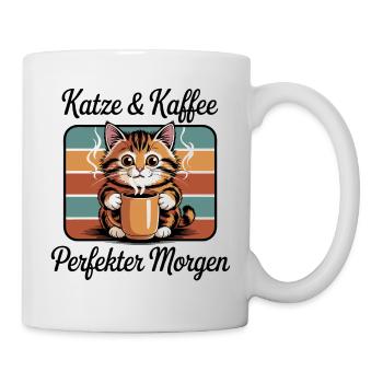 Cat Coffee Retro Coffee Break - Mug - white - Right