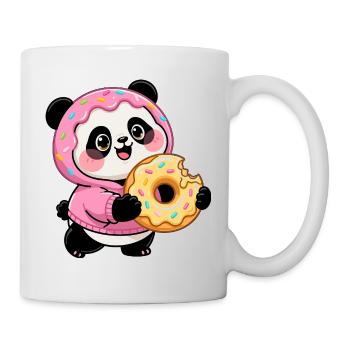 Funny Panda with Donut Halloween Candy - Mug - white - Right