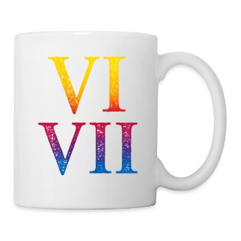 67 Meme VII Pile de chiffres romains - Mug blanc - blanc - Droite