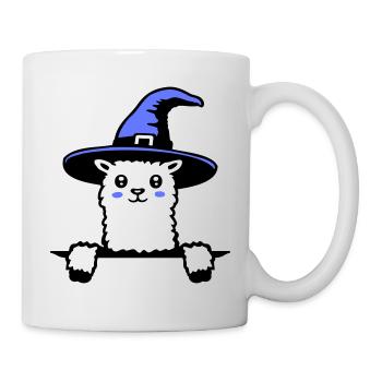 Llama Wizard Cute Look Magical Witch Hat Cute - Mug - white - Right