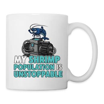 Cadeau de bande dessinée de crevettes - Mug blanc - blanc - Droite