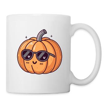 Smiling pumpkin in glasses - Mug - white - Right