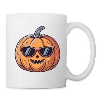 Citrouille Vintage Lunettes Soleil - Mug blanc - blanc - Droite