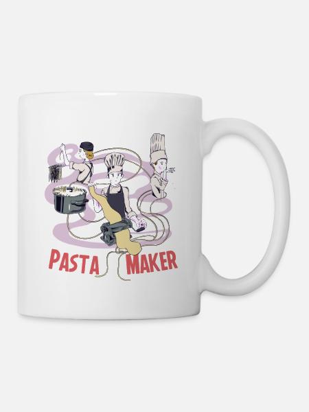 Le fabricant de pâtes - Foodie culinaire italien rétro - Mug blanc - blanc