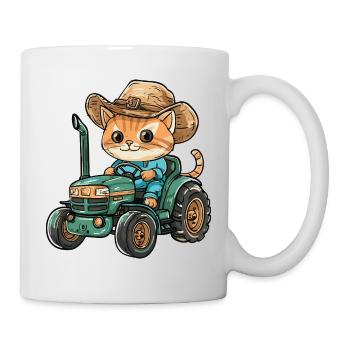 Tracteur agricole Cat - Mug blanc - blanc - Droite