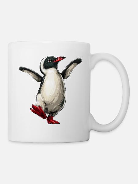 fröhlicher Pinguin :) - Tasse - Weiß