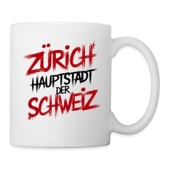 Zürich Hauptstadt der Schweiz - Tasse - Weiß - Rechts