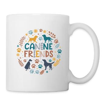 Hundefreundschaften im Kreis - Tasse - Weiß - Rechts